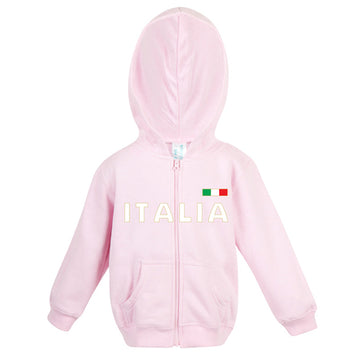 Italia Gold Fleece Baby/Kids Zip Hoodie Pink